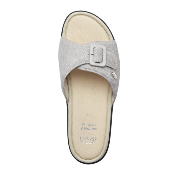 Scholl Mango Glittered Ciabatta Donna Grigio Chiaro