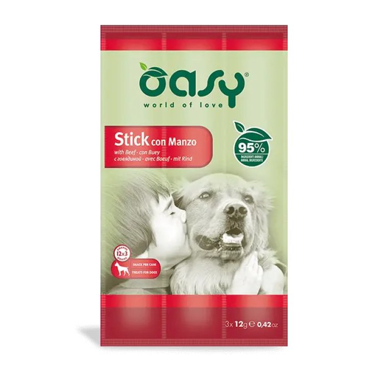 OASY SNACK HUNDESTICK MANZ3X12G