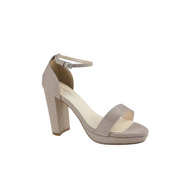 Scholl's Promenade Glittered Microfibre Woman Platinum 38