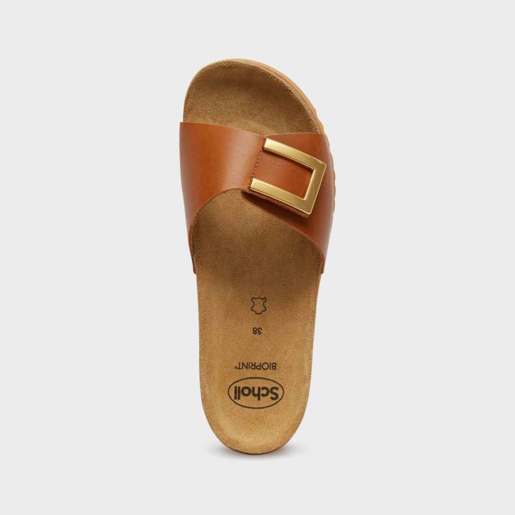 Scholl's Monterey Mule Vintage Leather Donna Cognac 39