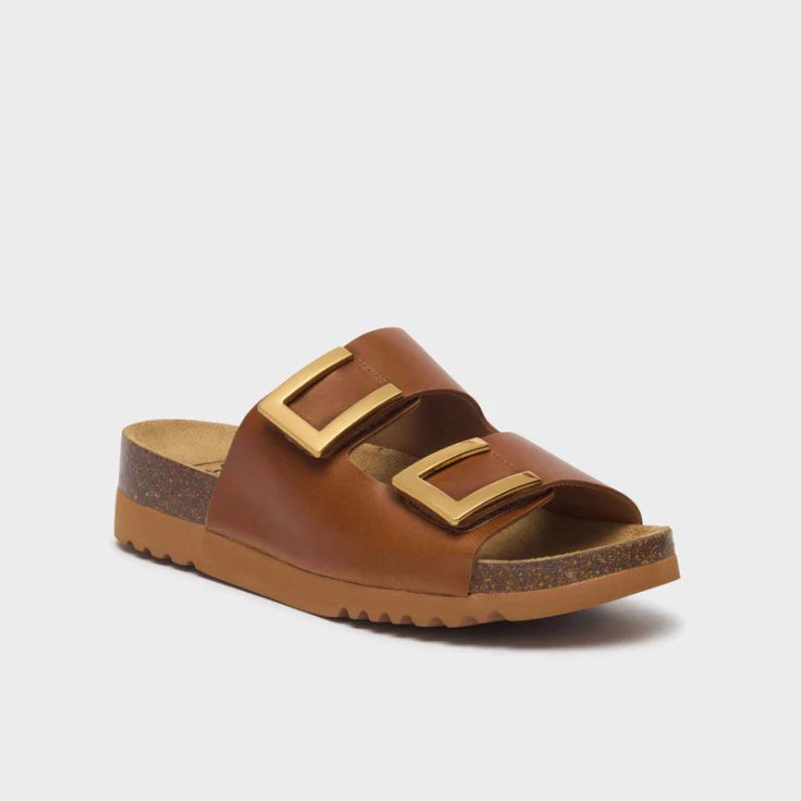 Scholl's Monterey Mule Vintage Leather Donna Cognac 40