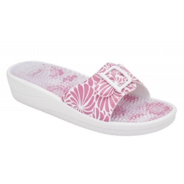 Scholl's Scarpe New Mas Fantasy Print PVC Donna Bianco Rosa 35