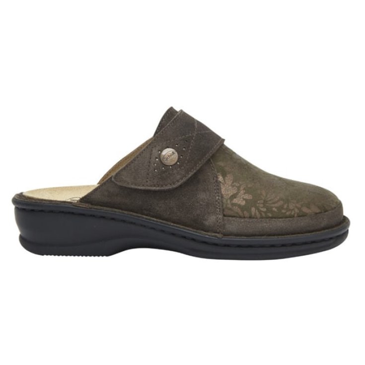 Scholl's Ciabatta Roberta Elastico Pelle Scamosciata Verde Oliva 36