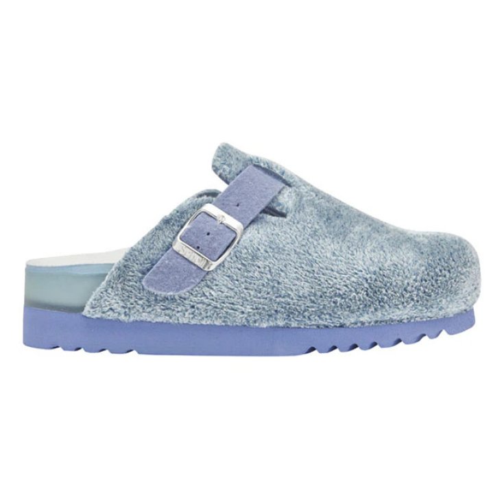 Scholl's Poppy Microfibre Ciabatta Donna Azzurro Chiaro 38