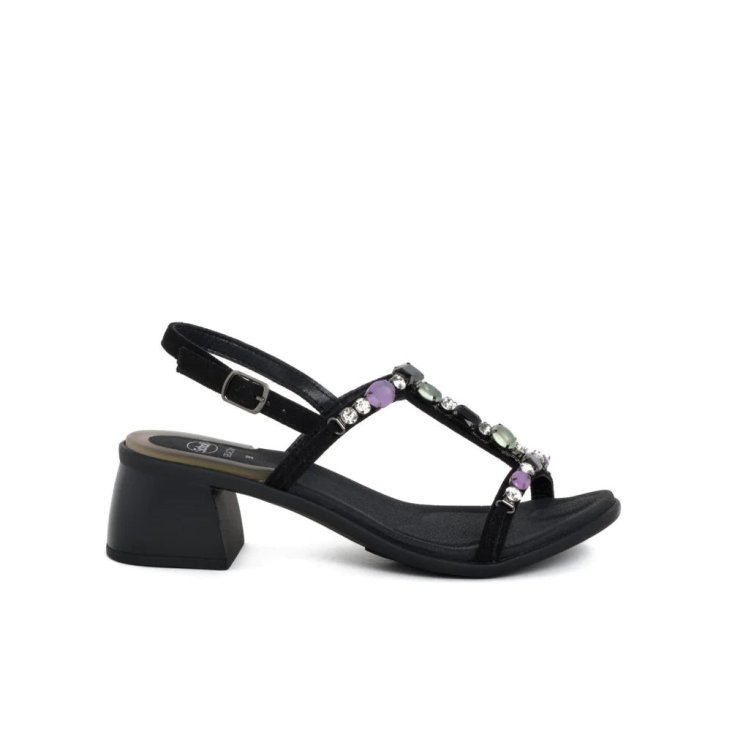 Scholl Aristas Microfibra Pietre Nero 36 Sandalo