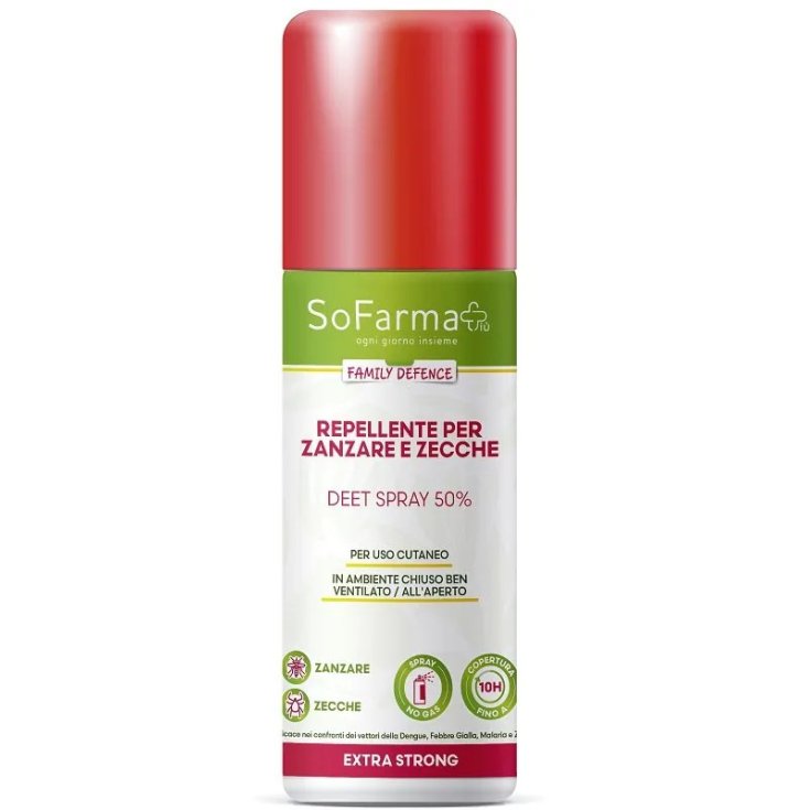 Sofarmapiu' Repellente Extra Strong 50% Zanzare e Zecche