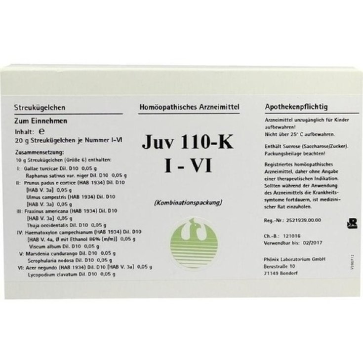 Phonix Juv110 Kur I-vi Homöopathische Kügelchen 35g