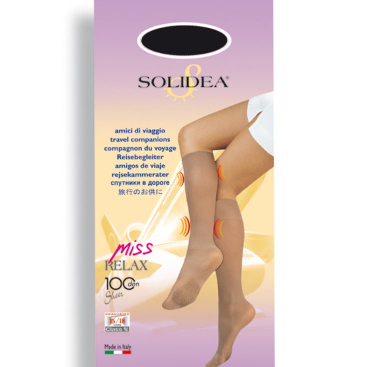 Solidea Miss Relax 100 Transparente Kniestrümpfe Farbe Paprika Größe 2-M