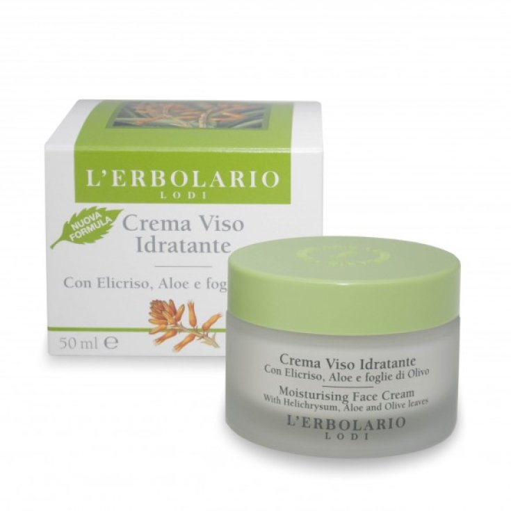 L'Erbolario Feuchtigkeitsspendende Gesichtscreme mit Helichrysum-Aloe und Olivenblättern 50 ml