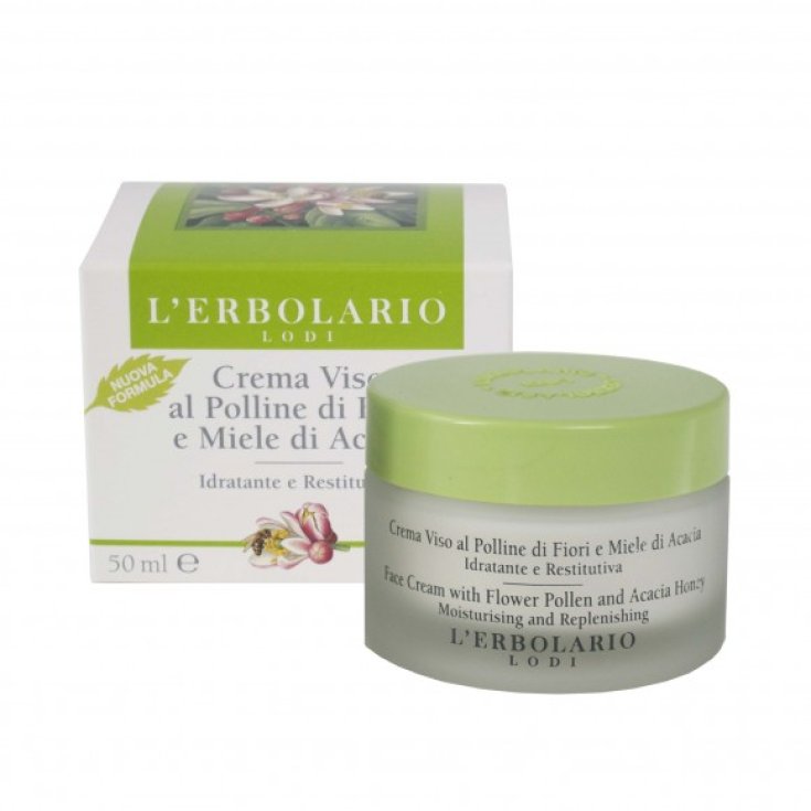 L'Erbolario Gesichtscreme mit Blütenpollen und Akazienhonig Feuchtigkeitsspendend und aufbauend 50ml