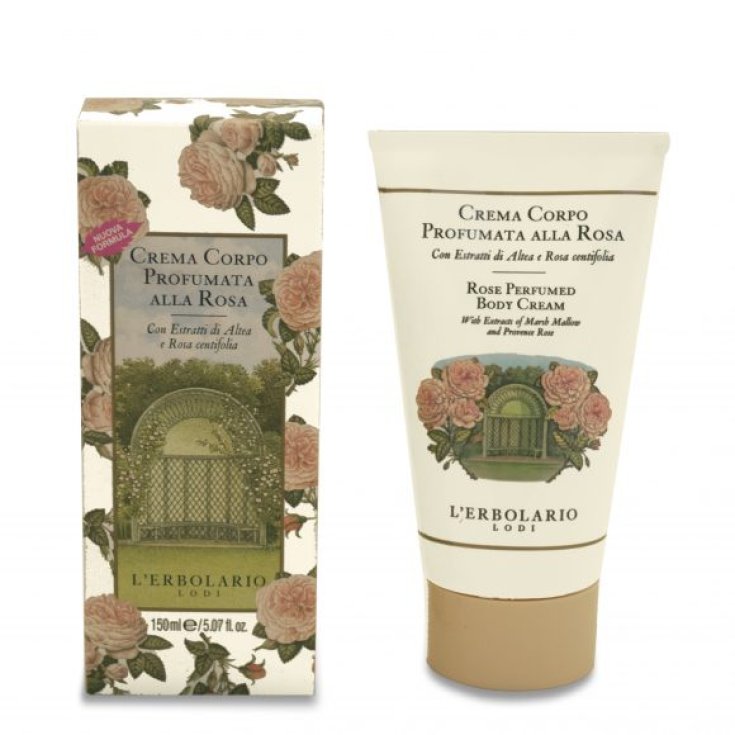 L'Erbolario Pflegende und samtige Rosenduftcreme für den Körper 150 ml