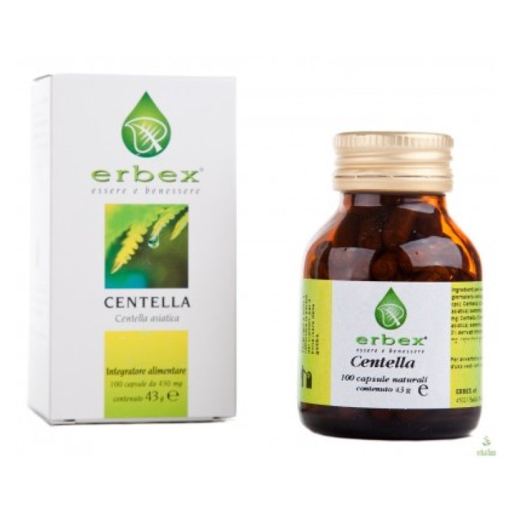 Erbex Centella 430mg Nahrungsergänzungsmittel 100 Kapseln