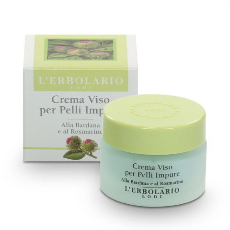 L'Erbolario Gesichtscreme für unreine Haut mit Klette und Rosmarin 30ml