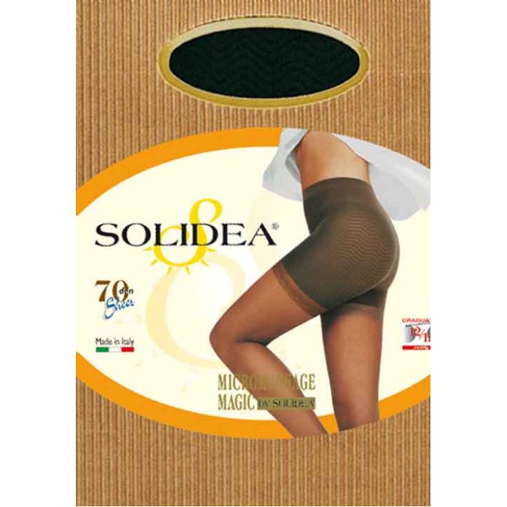 Solidea Magic 70 Transparente schwarze Anticellulite-Strumpfhose Größe 3