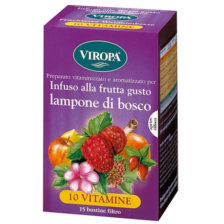 Viropa-10 Vitamine Vitamintee Wilde Himbeerfrucht angereichert mit Vitaminen 15 Sachets