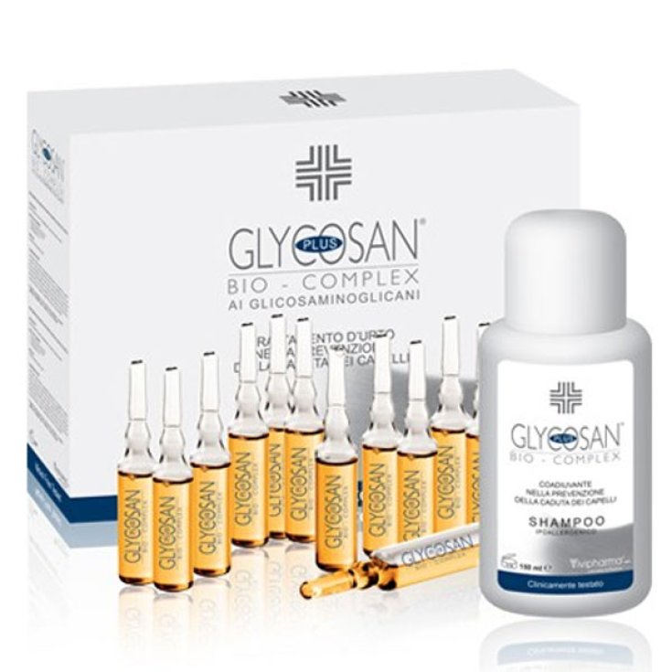Glycosan Plus Bio-Komplex-Shampoo 150 ml + 12 Ampullen gegen Haarausfall 7 ml