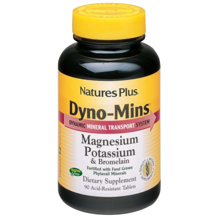 Natures Plus Dyno-Mins Magnesium Kalium Bromelain Nahrungsergänzungsmittel 90 Tablette