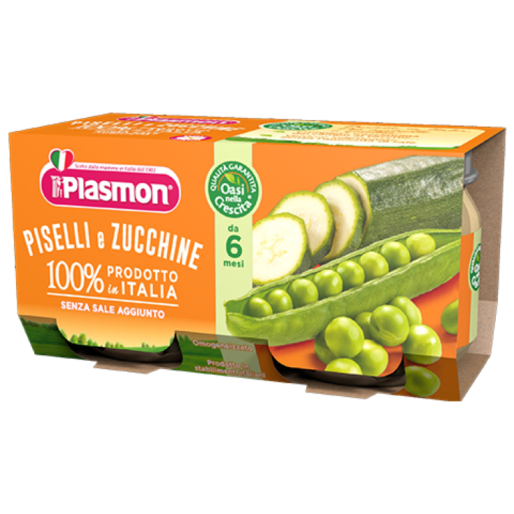 Homogenisierte Plasmon Gemüseerbsen und Zucchini 2x80g
