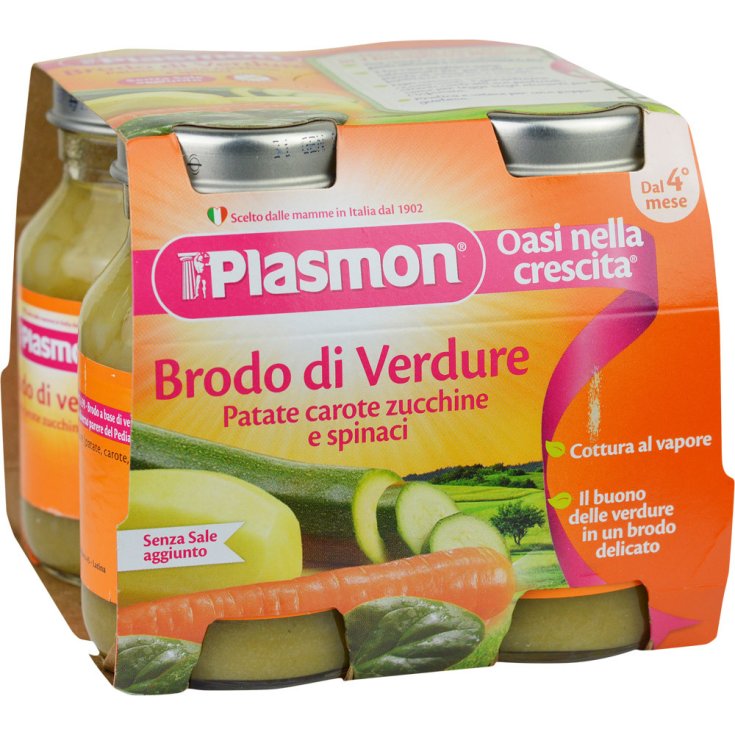 Plasmon Flüssigbrühe Kartoffeln Zucchini Karotten und Spinat Flüssigkeit 4 x 125ml