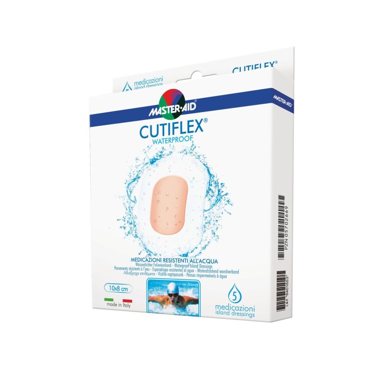 Master-Aid® Cutiflex® Wasserdichte, wasserabweisende Verbände 10,5 x 20 cm, 5 Stück