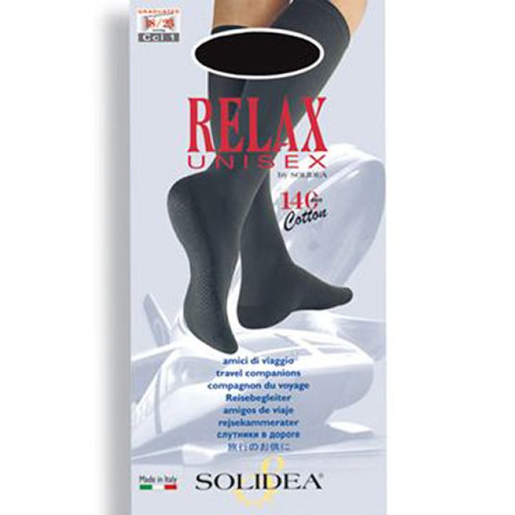 Solidea Relax 140 Denari Kniestrümpfe Open Toe Unisex Schwarz 3 L