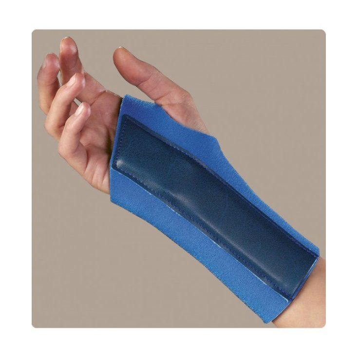 Ro + ten Neopren-Handgelenkbandage mit rechten Schienen Farbe Blau Größe L (Handgelenk 19-24cm)