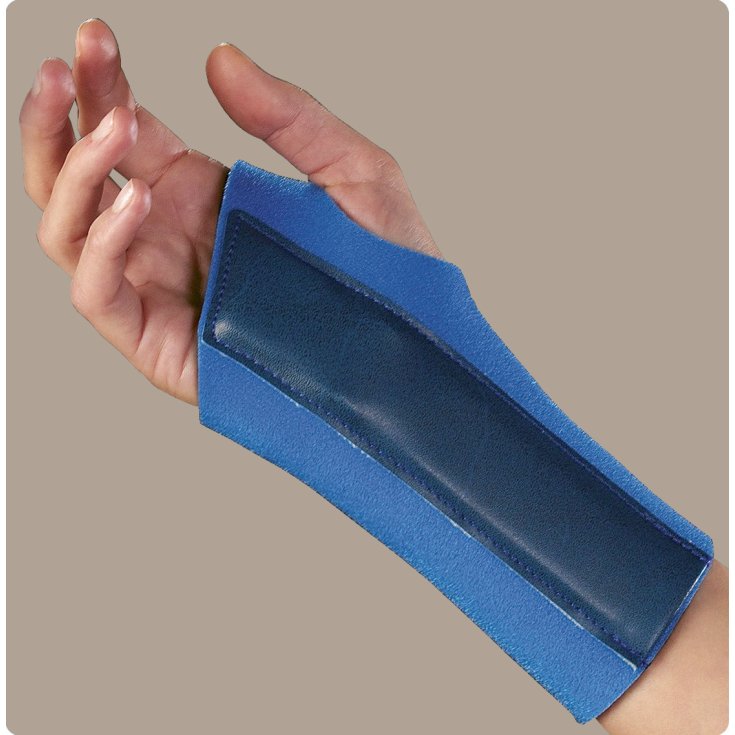 Ro+ten Object Left Blaue Neopren-Handgelenkbandage mit Schienen Größe L (Handgelenk 19-24 cm)