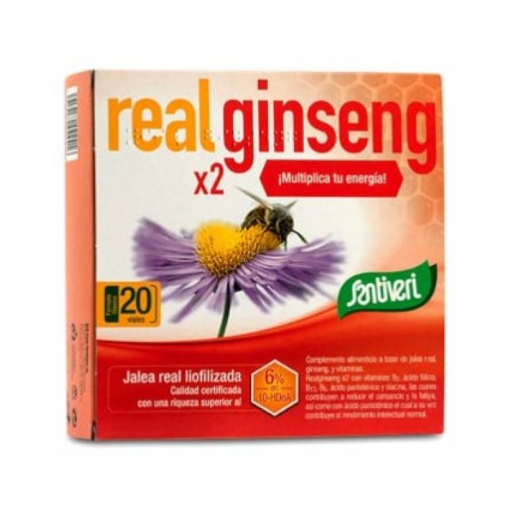 Santiveri Echter Ginseng X2 Nahrungsergänzungsmittel 20 Fläschchen x10ml