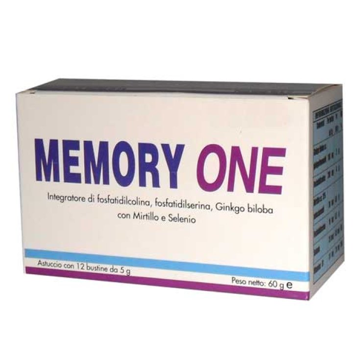 Leader Natural Pharma Memory One Nahrungsergänzungsmittel mit Blaubeere und Selen 12 Sachets 60g