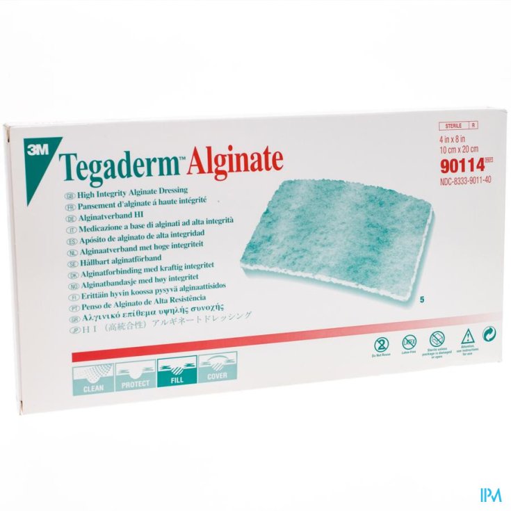 3M Tegaderm Alginat sterile Gaze 10x20cm 5 Stück