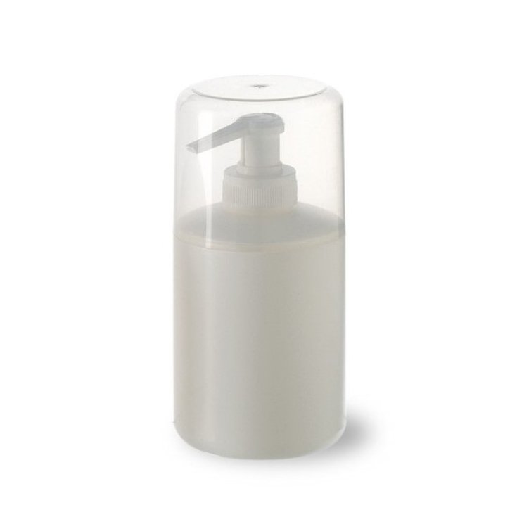 Zylindrische weiße Simonetta-Plastikflasche mit 500-ml-Dosierer