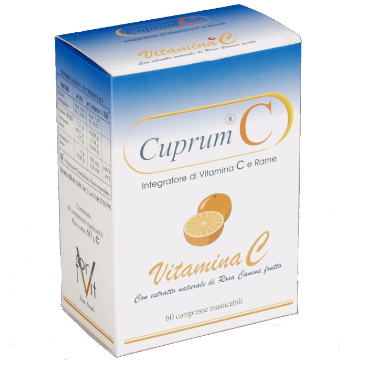 Cuprum C Vitamin C und Kupfer Nahrungsergänzungsmittel 60 Kautabletten