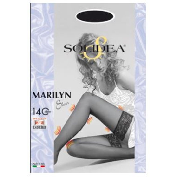 Solidea Marilyn 140 Transparente halterlose Strumpfhose Farbe Sand Größe 2