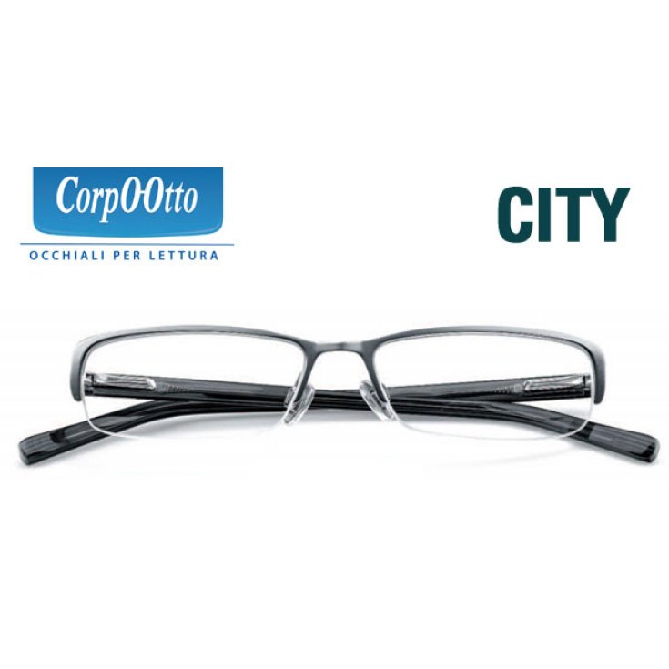 Corpootto City Lesebrille Farbe Perlgrau Dioptrien 2,50