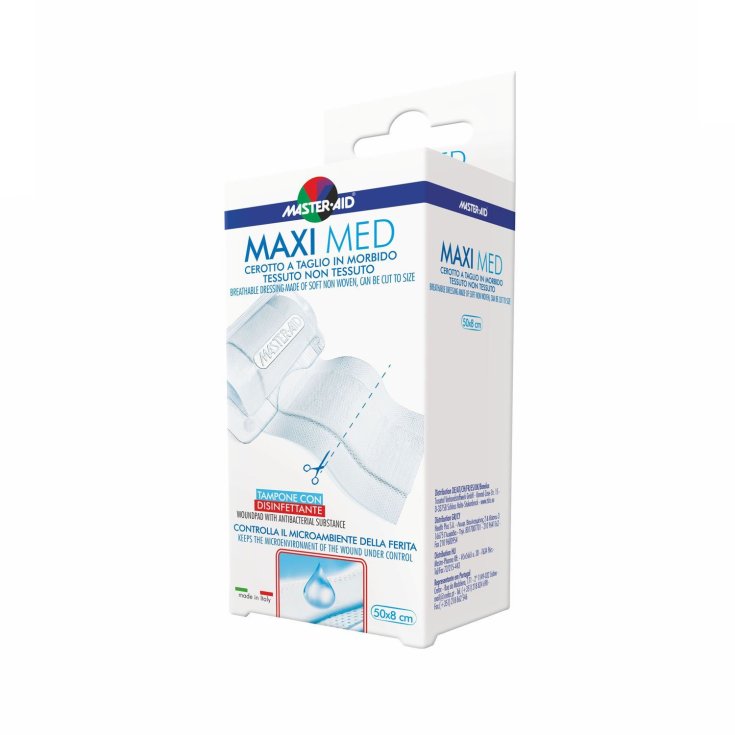 Master-Aid® Maxi Med Cut Pflaster aus weichem Vliesstoff, 8 x 50 cm