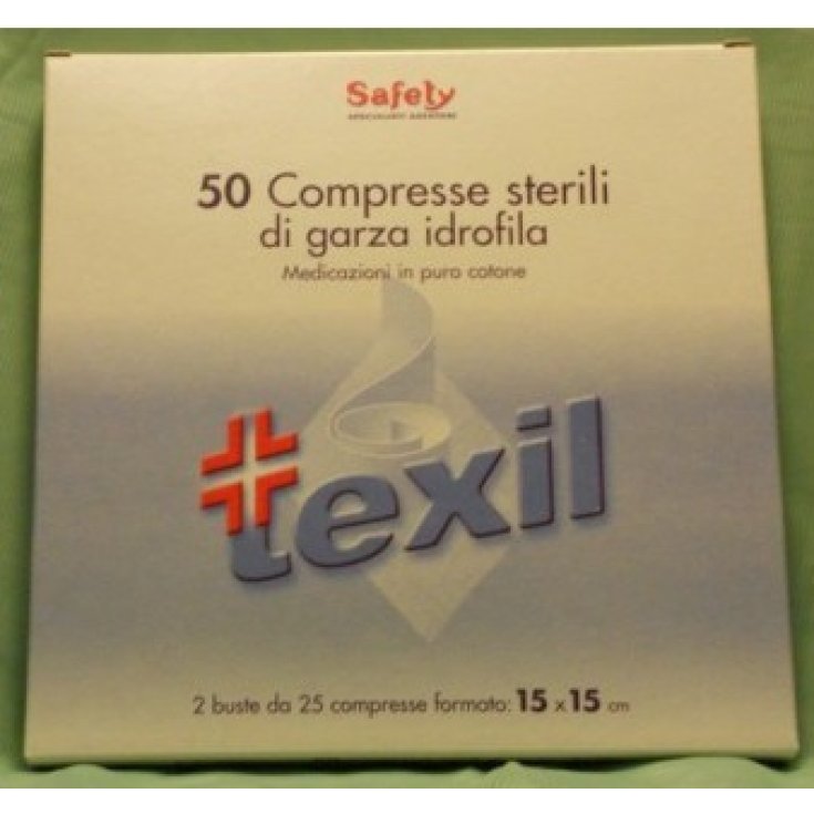 Safety Texil Sterile Gaze 15x15cm 50 sterile hydrophile Mulltabletten