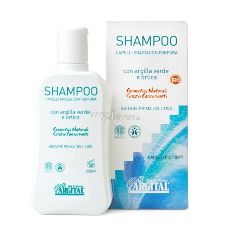 Argital Shampoo mit grüner Tonerde und Brennnessel für fettiges Haar mit Schuppen 250 ml
