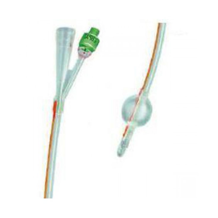 Safety Foley Silikonlatexkatheter Nelaton-Spitze 2-Wege mit Ballon 5-10ml CH18