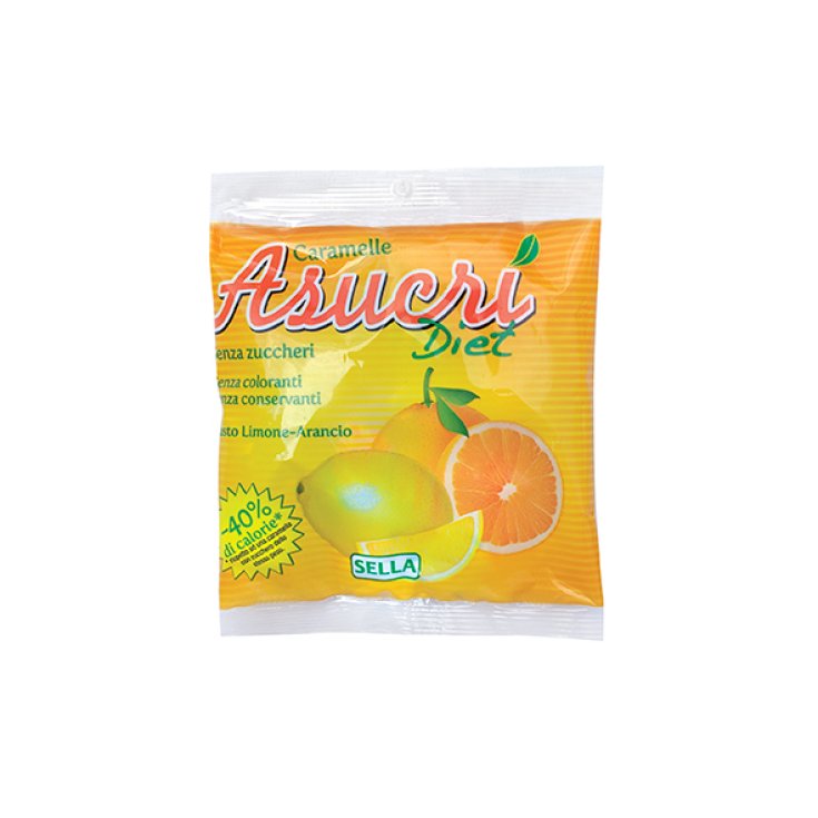 Sella Asucrì-Diet Zuckerfreie Bonbons mit Orangen-Zitronen-Geschmack 40g