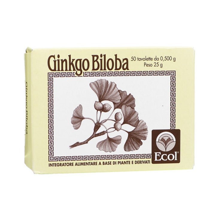 Ecol Ginkgo Biloba Nahrungsergänzungsmittel 50 Tabletten