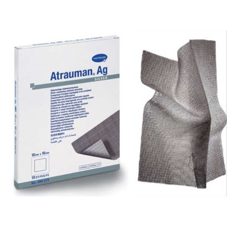 Atrauman AG Verband mit Silber 10x10cm 10 Verbände