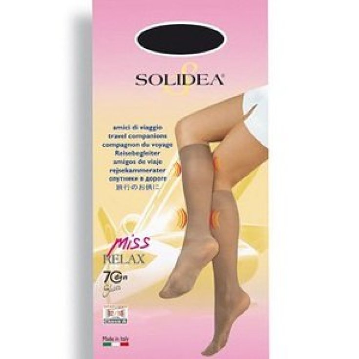 Solidea Miss Relax 70 Transparente Kniestrümpfe Farbe Smoke Größe 2-M