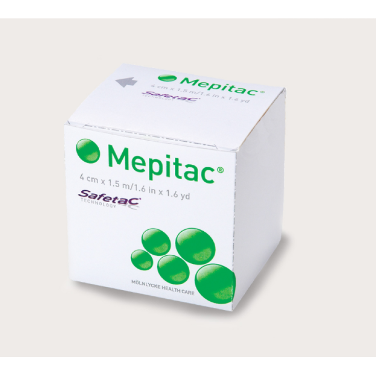 Mölnlycke® Mepitac® Silikon-Fixierpflaster, Größe 4 cm x 1,5 m, 1 Rolle