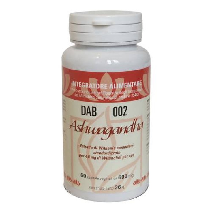 Dab 002 Ashwagandha Nahrungsergänzungsmittel 60 pflanzliche Kapseln