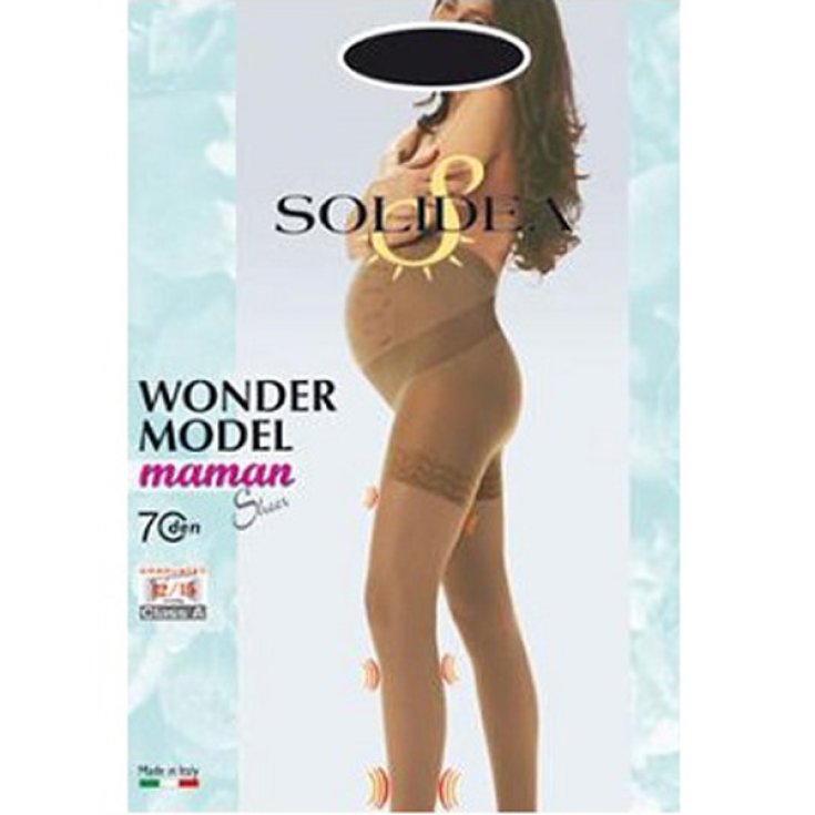 Solidea Wonder Model Maman Socken 70 Sheer Farbe Sand Größe M