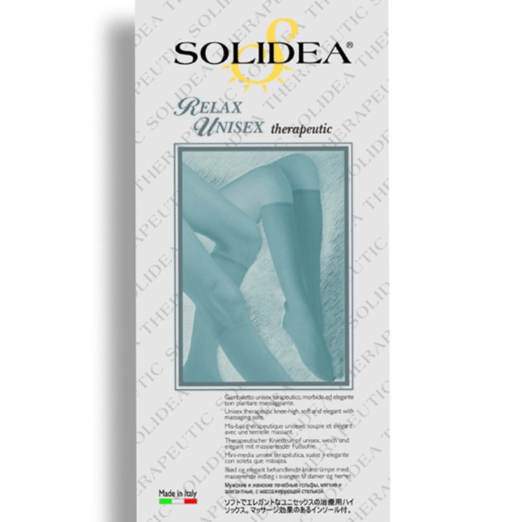 Solidea Relax Unisex Therapeutische Kniestrümpfe Open Toe Ccl 1 Farbe Natur Größe L