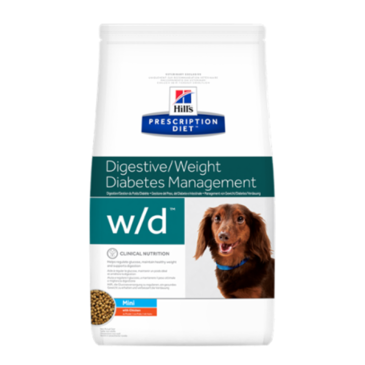 Hill's Prescription Diet Canine w/d Digestive Weight Diabetes Management Mini Size mit Huhn 1,5kg