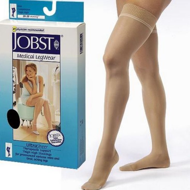 Jobst Ultra Sheer 20–30 mmHg halterlose Strümpfe, natürliche Farbe, Größe XL