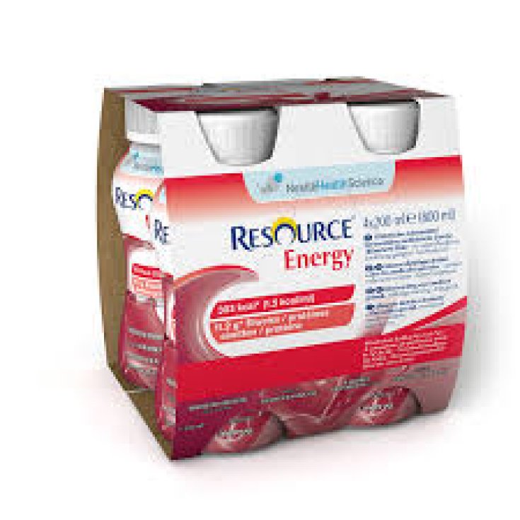 Nestlé Health Science Resource Energy Strawberry Kalorienreiches und proteinreiches Getränk 4 x 200 ml