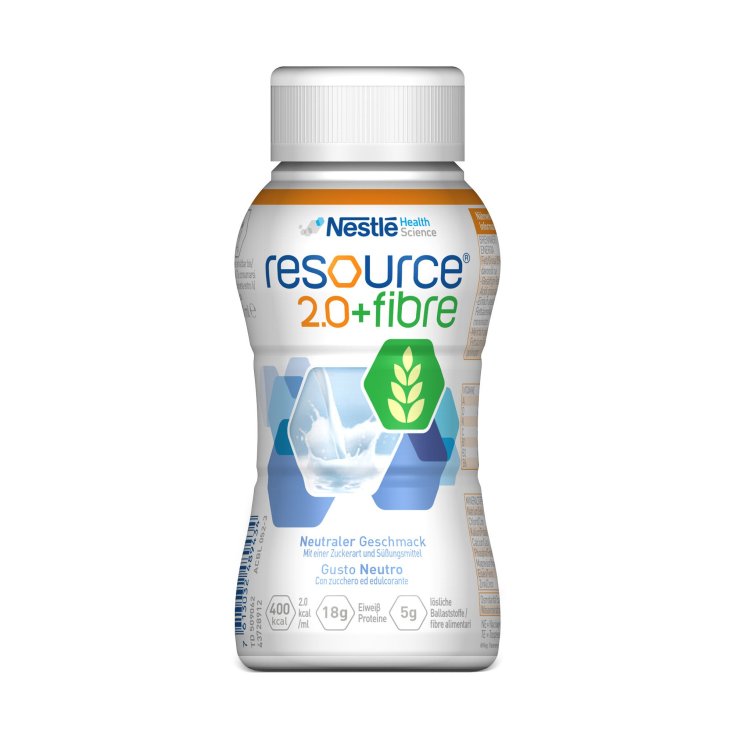 Nestlé Health Science Resource 2.0 + Getränk mit neutralen Fasern, angereichert mit FOS- und GOS-Fasern, 200 ml